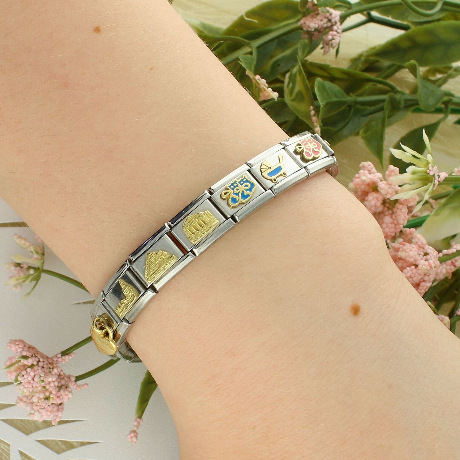 Nomination - Link 18K zawieszka złoto 'Niebieskie buciki' 030228 14 biżuteria nomination nomination zawieszki nomination baza.jpg